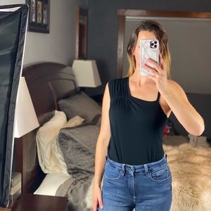 Robin K Black Sleeveless Black Top, Small